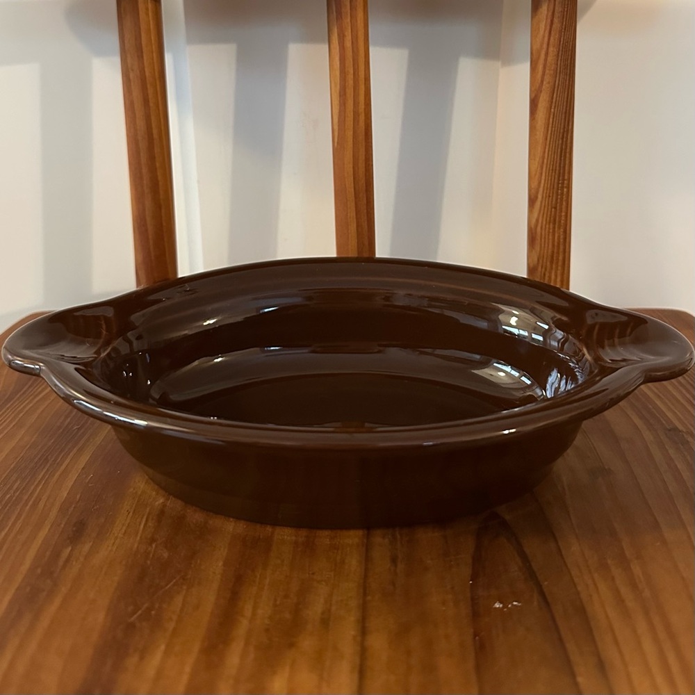 Fiesta Chocolate Brown CASSEROLE DISH Homer Laughlin Vintage Fiestaware
